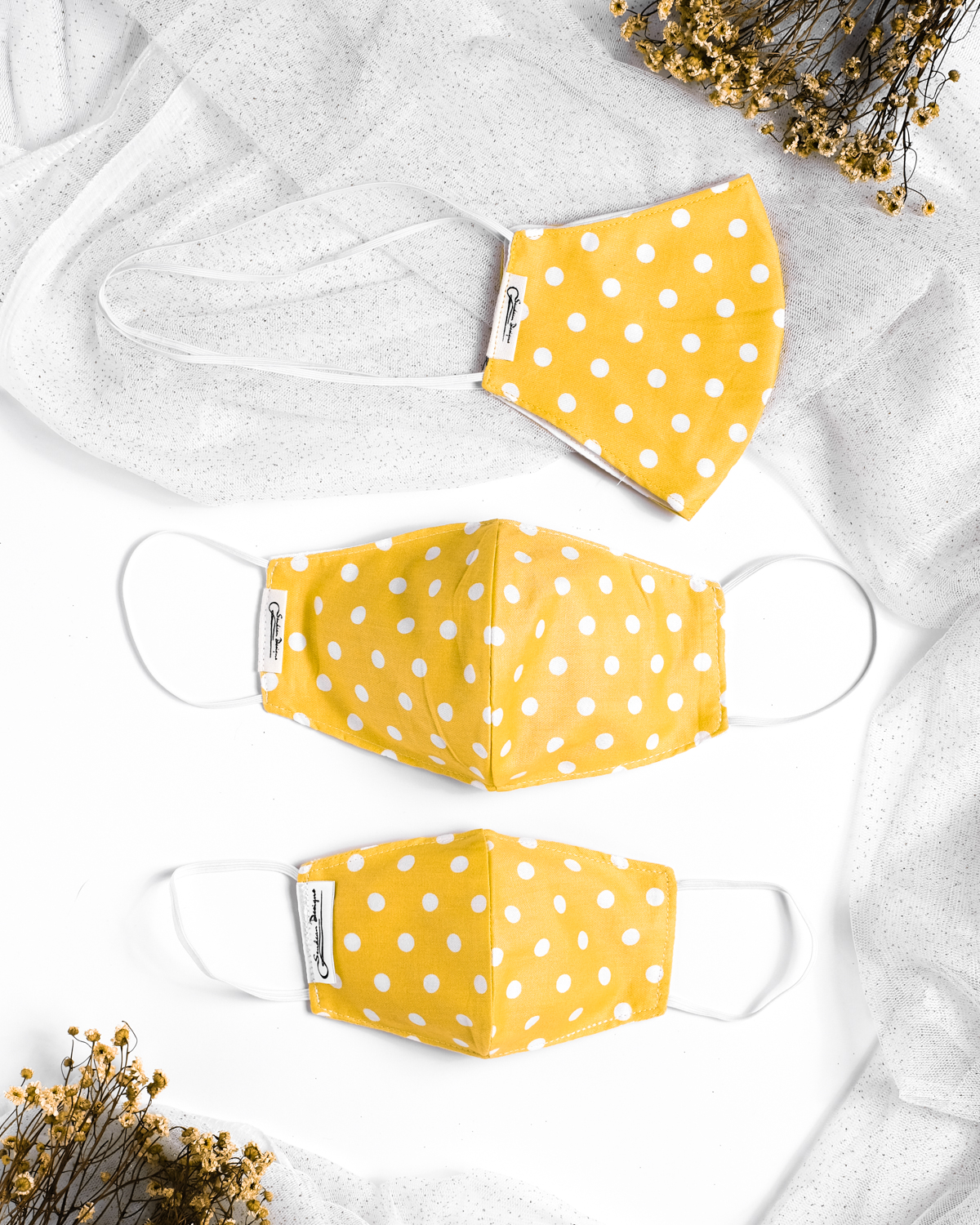  MASKER  2 Lapis Yellow Polkadot 